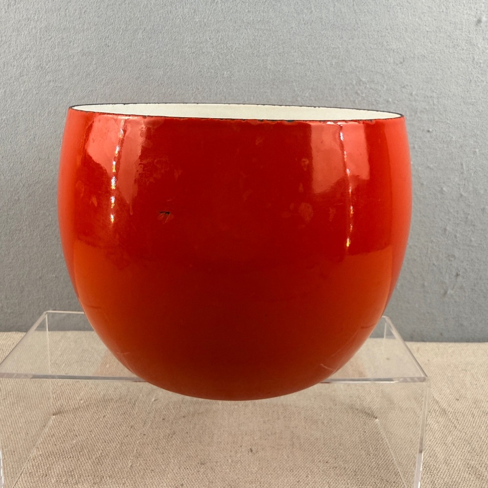 Dansk Kobenstyle Red Enamel Mixing Bowl France IHQ Jens Quistgaard 7.5"